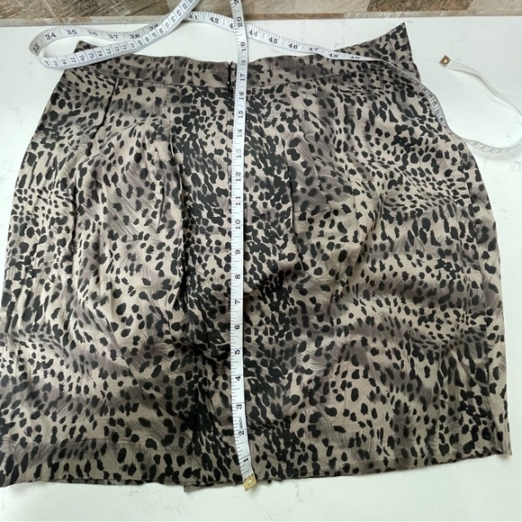 Cloth & STONE Animal Print False Wrap Skirt Black Tan Sz M 100% Cotton NWT - Picture 12 of 16